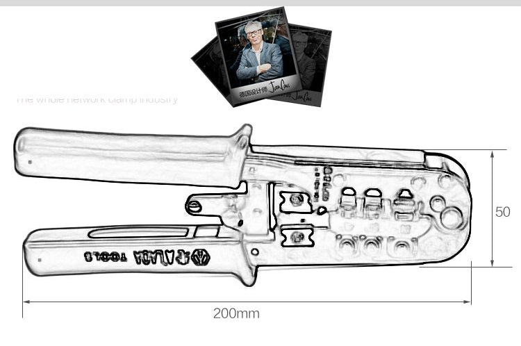 LAOA 4p 6p 8p NetLines Rachet Crimping Pliers Portable LAN Network Tool Multi-function Network Pliers - KiwisLove