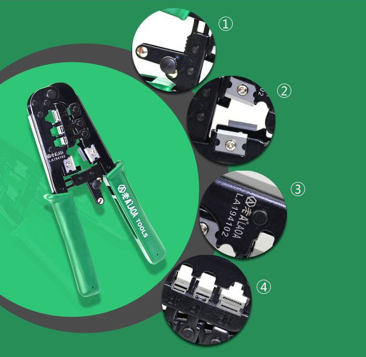 LAOA 4p 6p 8p NetLines Rachet Crimping Pliers Portable LAN Network Tool Multi-function Network Pliers - KiwisLove