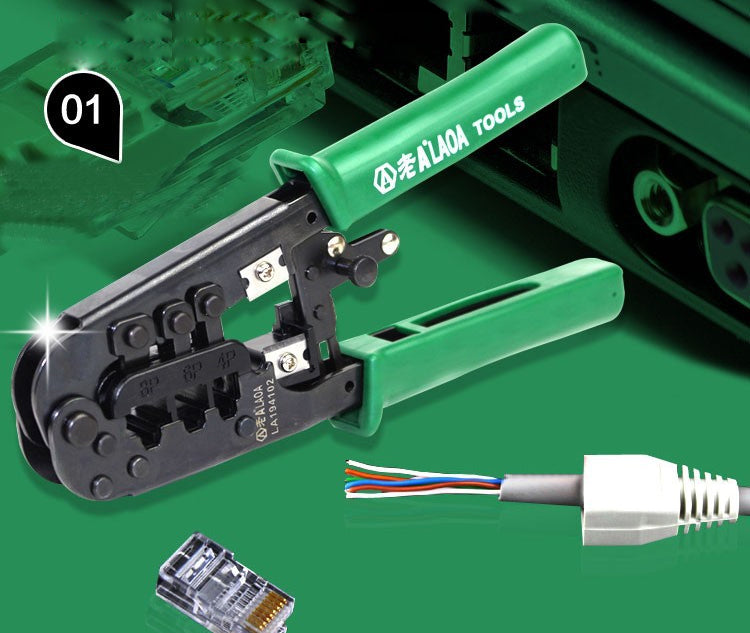 LAOA 4p 6p 8p NetLines Rachet Crimping Pliers Portable LAN Network Tool Multi-function Network Pliers - KiwisLove