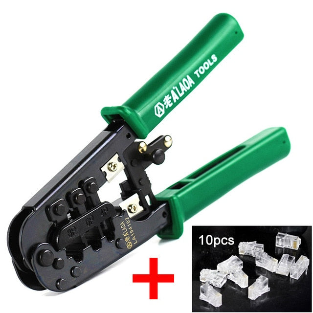 LAOA 4p 6p 8p NetLines Rachet Crimping Pliers Portable LAN Network Tool Multi-function Network Pliers - KiwisLove