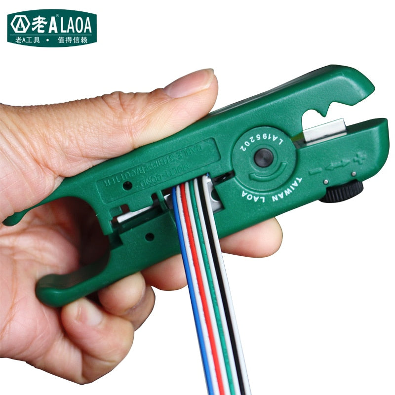 LAOA Network Wire Stripper 3.2-9mm Adjustable Stripping Wire Cable Cutter - KiwisLove