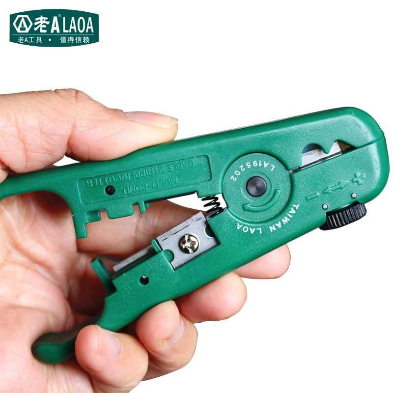 LAOA Network Wire Stripper 3.2-9mm Adjustable Stripping Wire Cable Cutter - KiwisLove