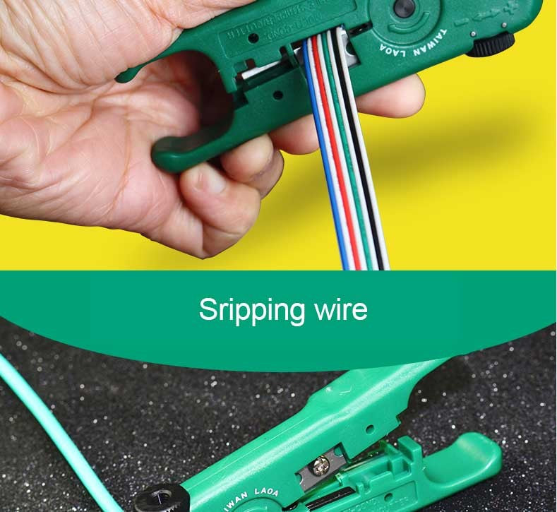 LAOA Network Wire Stripper 3.2-9mm Adjustable Stripping Wire Cable Cutter - KiwisLove