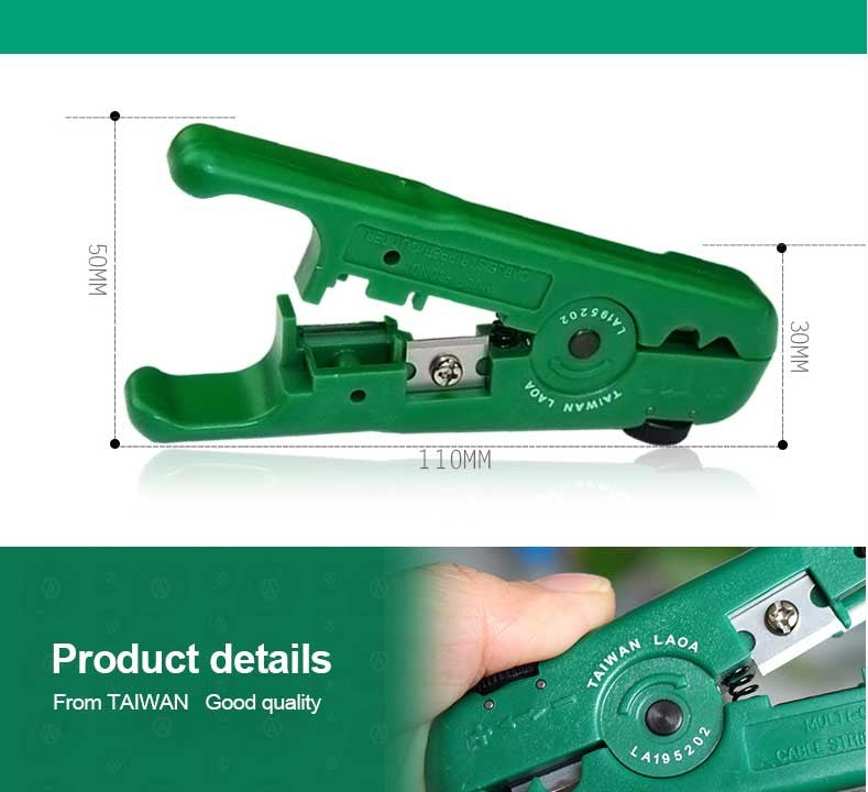 LAOA Network Wire Stripper 3.2-9mm Adjustable Stripping Wire Cable Cutter - KiwisLove