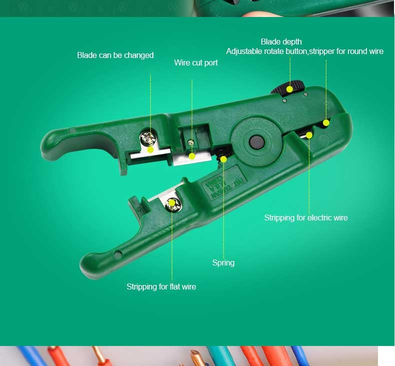 LAOA Network Wire Stripper 3.2-9mm Adjustable Stripping Wire Cable Cutter - KiwisLove