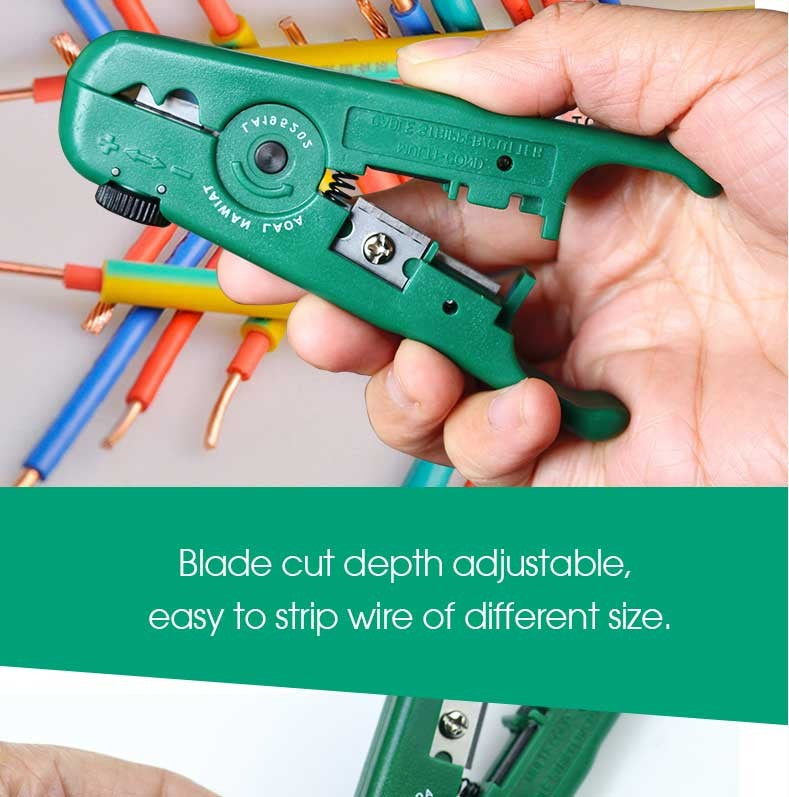 LAOA Network Wire Stripper 3.2-9mm Adjustable Stripping Wire Cable Cutter - KiwisLove