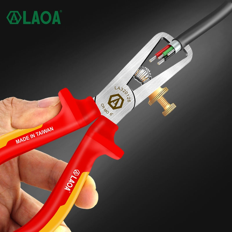 LAOA insulation Wire Stripper VDE 1000V  Wire Stripping Pliers With GS Antiflaming high Temperature Resistance Cable Stripper - KiwisLove