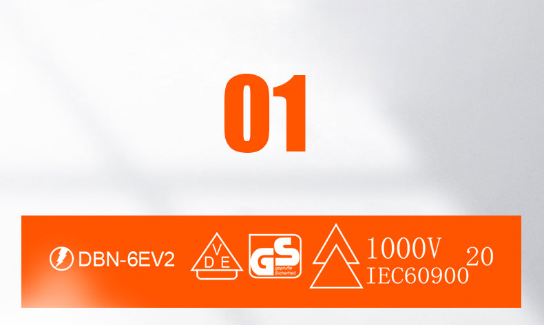 LAOA 6inch VDE Insulated Flat Nose Pliers with Teeth Withstand 1000VHigh Voltage - KiwisLove