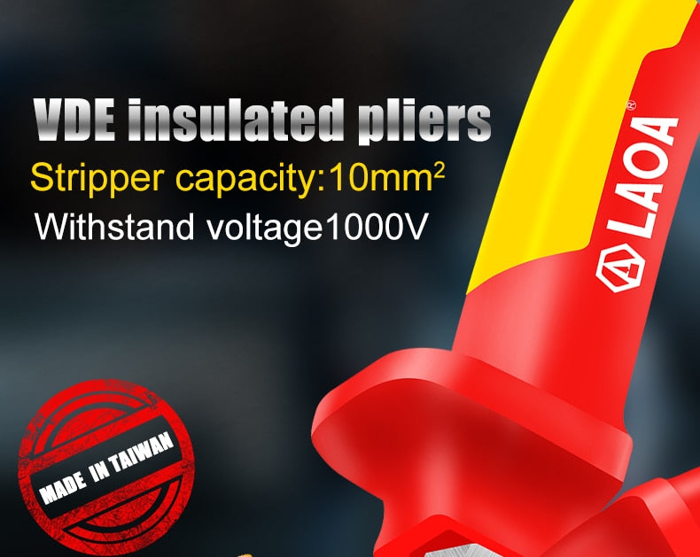 LAOA insulation Wire Stripper VDE 1000V  Wire Stripping Pliers With GS Antiflaming high Temperature Resistance Cable Stripper - KiwisLove