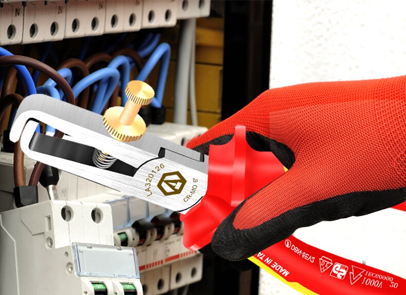 LAOA insulation Wire Stripper VDE 1000V  Wire Stripping Pliers With GS Antiflaming high Temperature Resistance Cable Stripper - KiwisLove