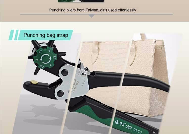 LAOA Technical grade 6 in 1 Multi-fonction Leather Punch Pliers Professional - KiwisLove