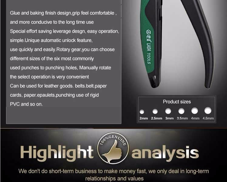 LAOA Technical grade 6 in 1 Multi-fonction Leather Punch Pliers Professional - KiwisLove