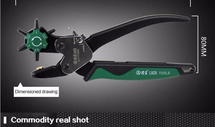 LAOA Technical grade 6 in 1 Multi-fonction Leather Punch Pliers Professional - KiwisLove