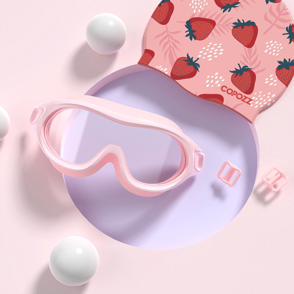 Professional Swimming Glasses Big Frame Anti-fog Anti-UV Goggles - KiwisLove