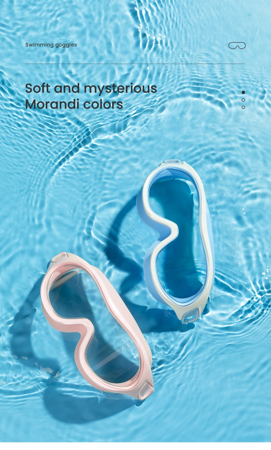 Professional Swimming Glasses Big Frame Anti-fog Anti-UV Goggles - KiwisLove