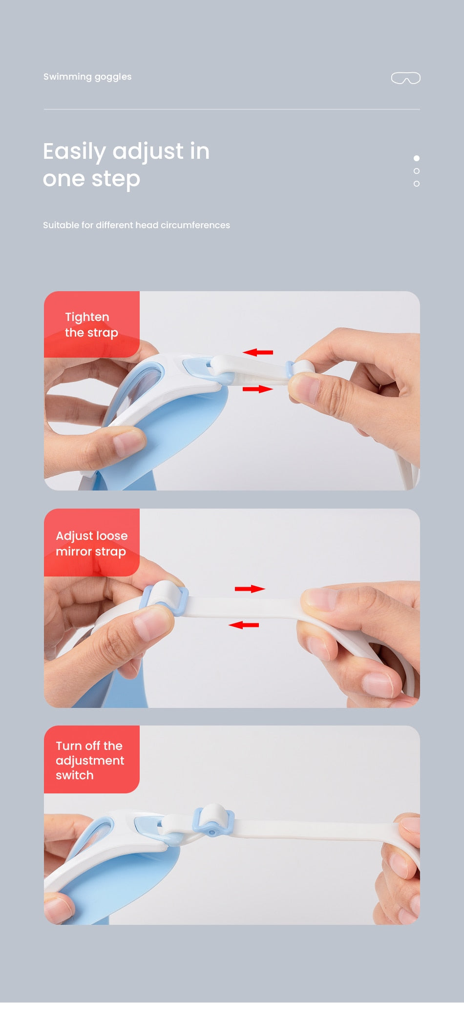 Professional Swimming Glasses Big Frame Anti-fog Anti-UV Goggles - KiwisLove