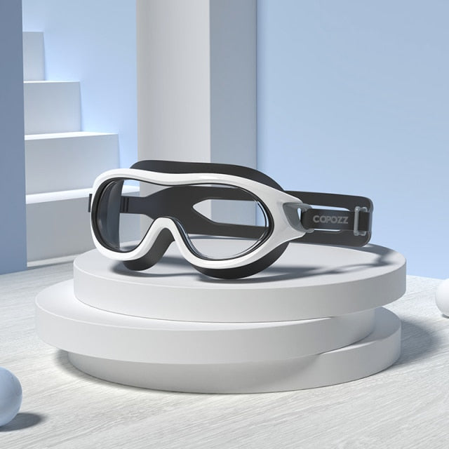 Professional Swimming Glasses Big Frame Anti-fog Anti-UV Goggles - KiwisLove
