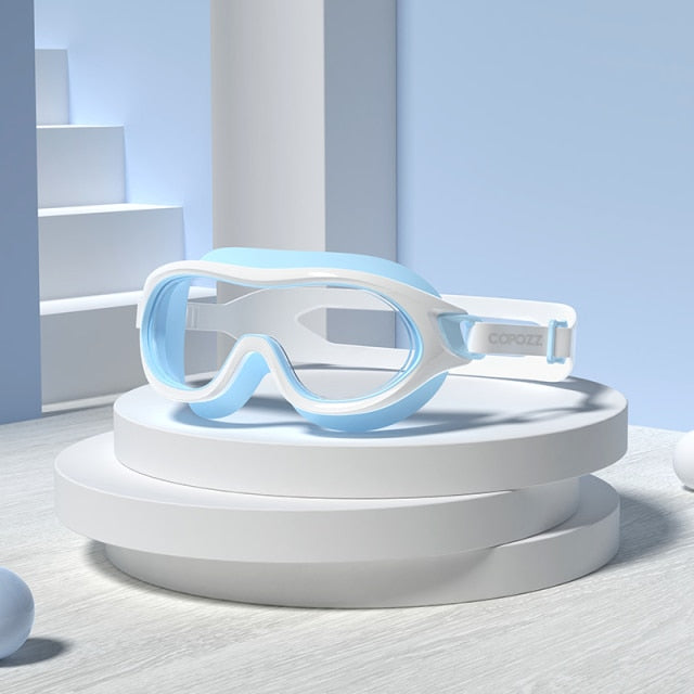 Professional Swimming Glasses Big Frame Anti-fog Anti-UV Goggles - KiwisLove