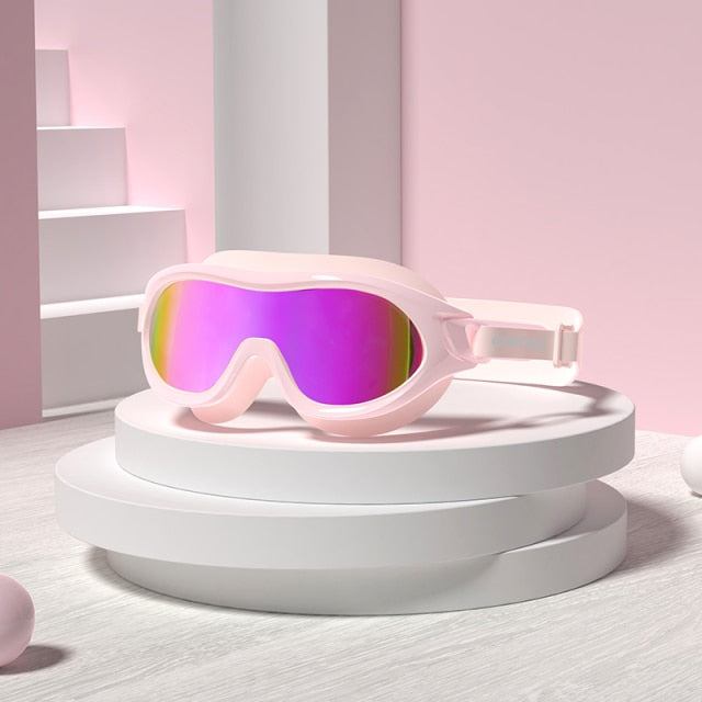 Professional Swimming Glasses Big Frame Anti-fog Anti-UV Goggles - KiwisLove