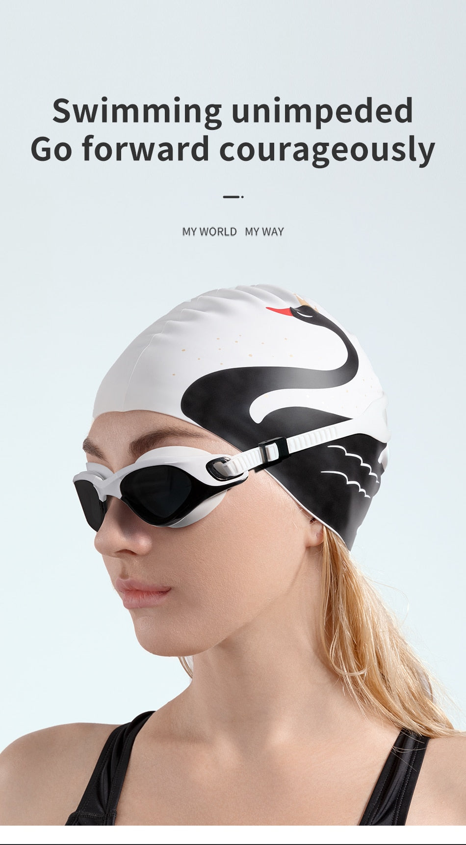 COPOZZ Professional Waterproof Clear Double Anti-fog Swim Glasses - KiwisLove