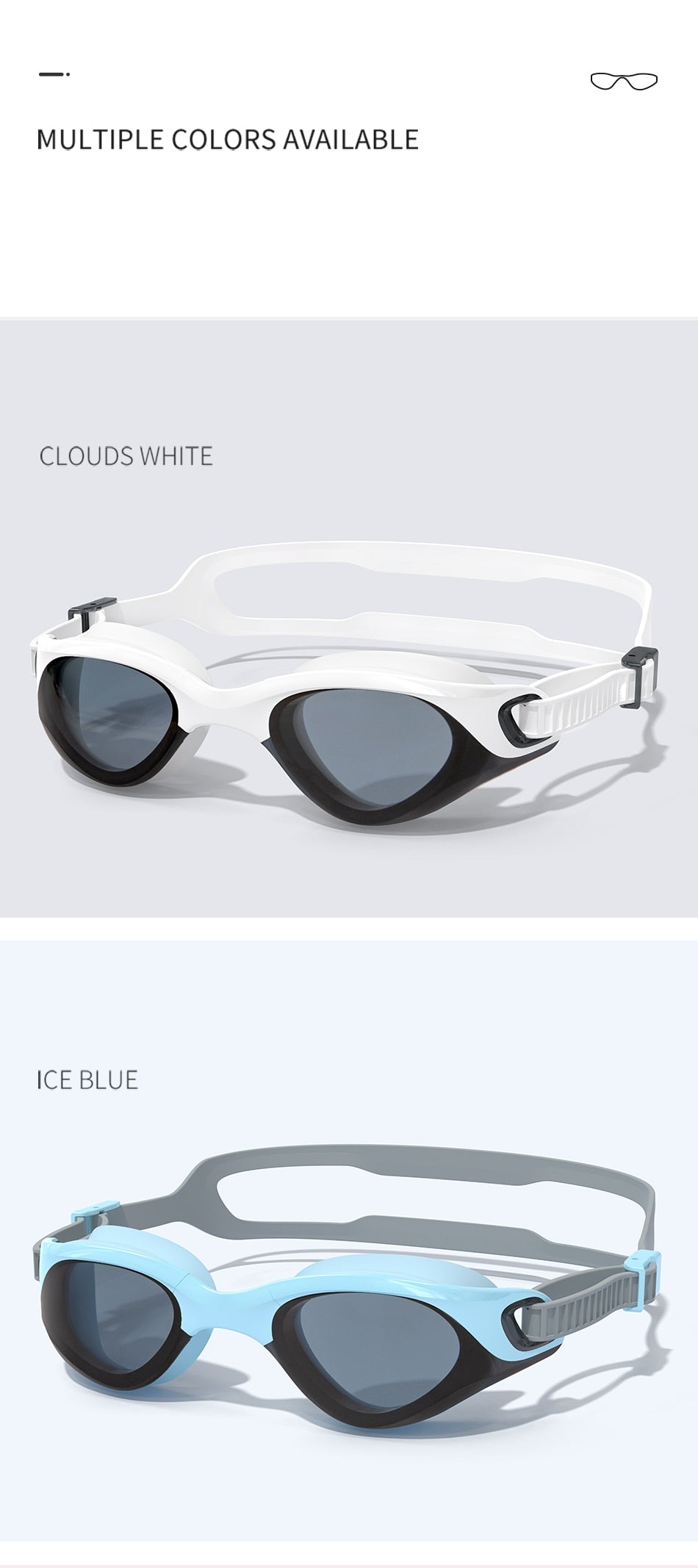 COPOZZ Women Men HD Anti-Fog UV Swimming Goggles Diving Glasses - KiwisLove