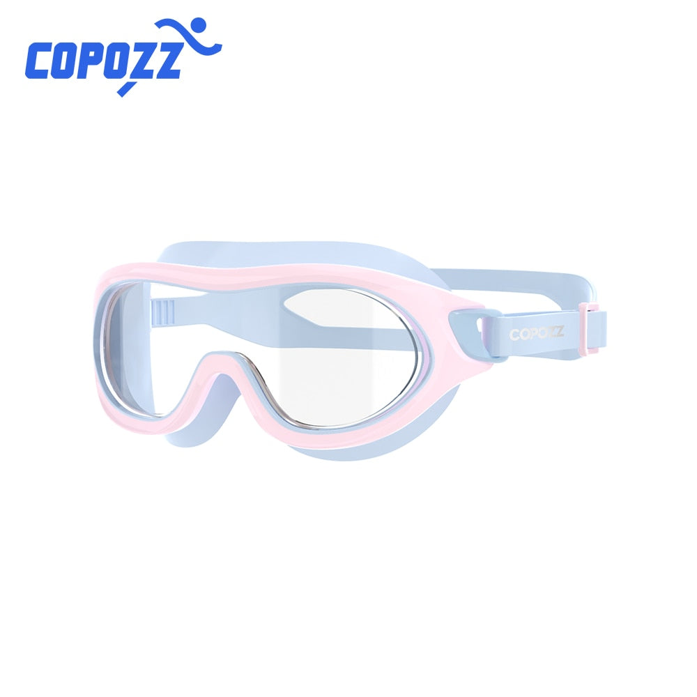 Kids Swimming Glasses Big Frame Anti-Fog  Swim Eyewear Silicone Diving - KiwisLove