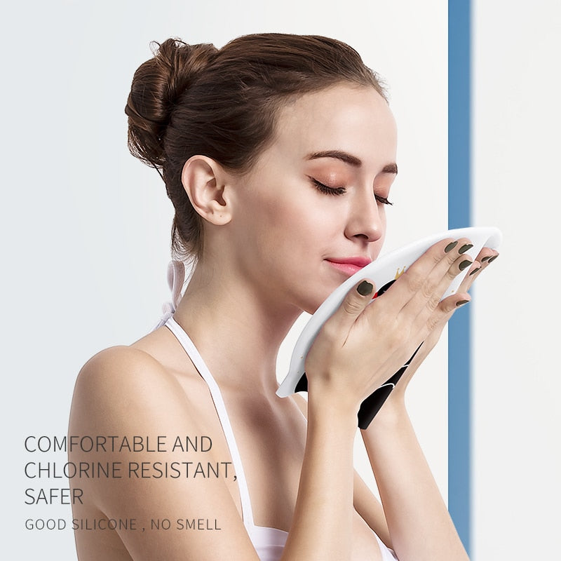 Pattern Adult Swimming Caps Men Women Long Hair Waterproof Silicone - KiwisLove