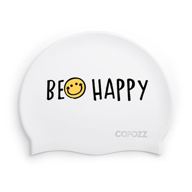 Pattern Adult Swimming Caps Men Women Long Hair Waterproof Silicone - KiwisLove