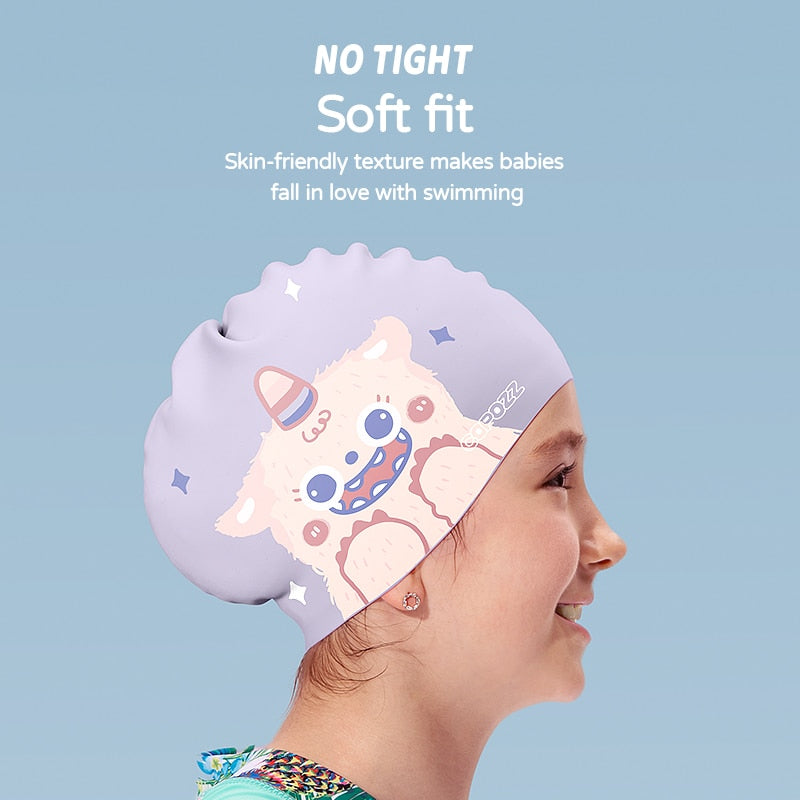 Copozz Swimming Caps High Elastic Lovely Kids Cartoon - KiwisLove