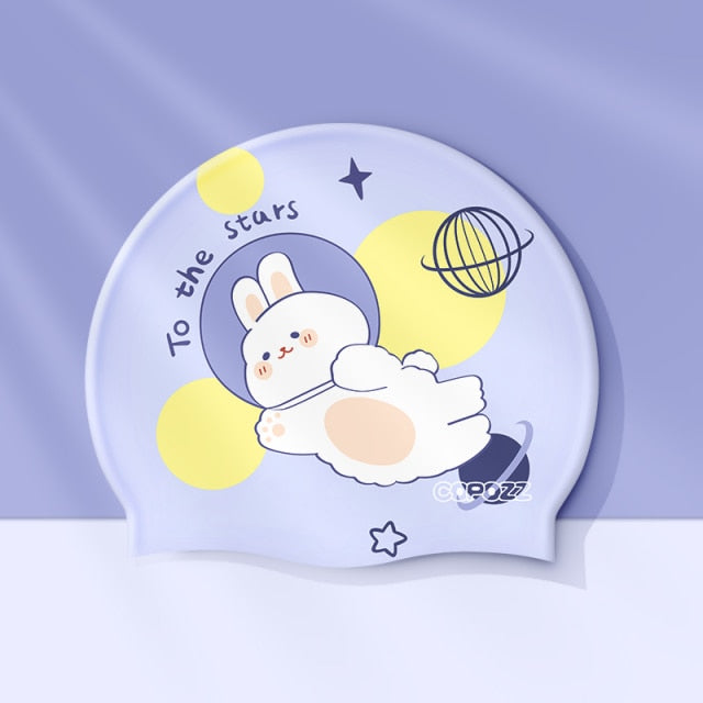 Copozz Swimming Caps High Elastic Lovely Kids Cartoon - KiwisLove