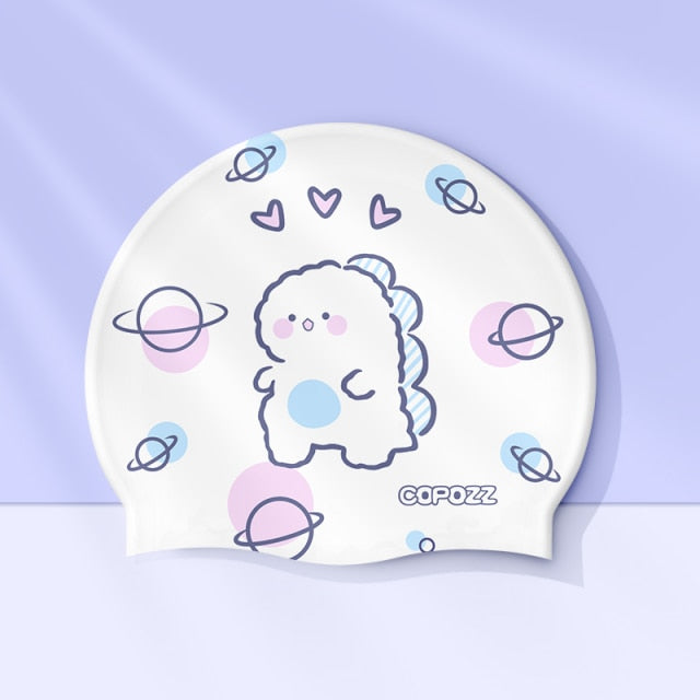 Copozz Swimming Caps High Elastic Lovely Kids Cartoon - KiwisLove