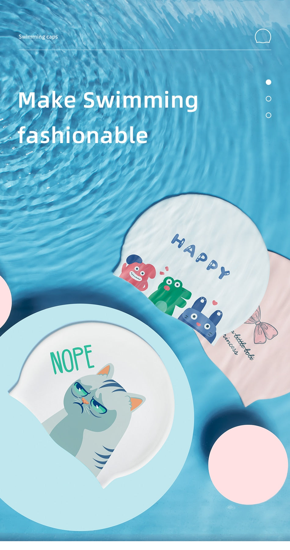 COPOZZ Unisex Swim Caps Waterproof Silicone Swimming Hat - KiwisLove