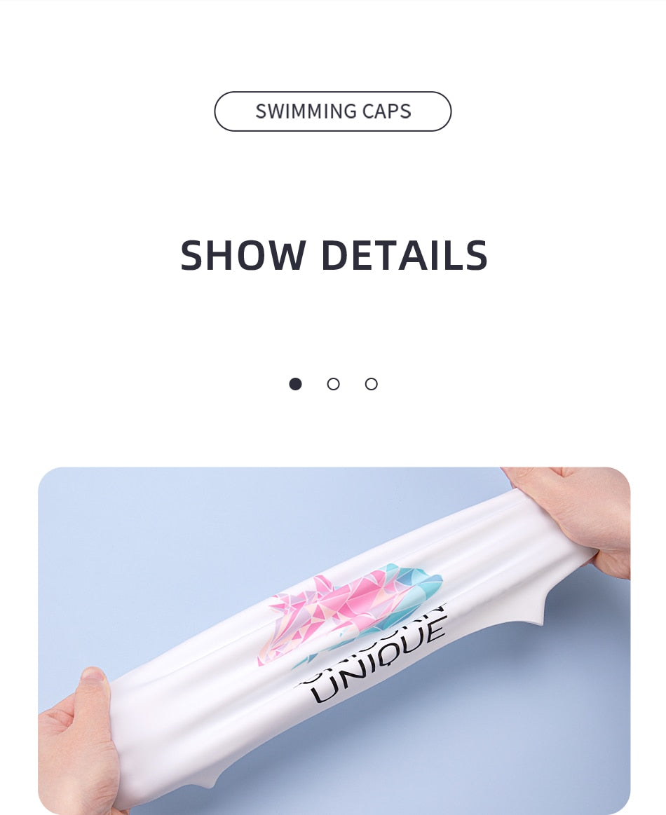 COPOZZ Unisex Swim Caps Waterproof Silicone Swimming Hat - KiwisLove