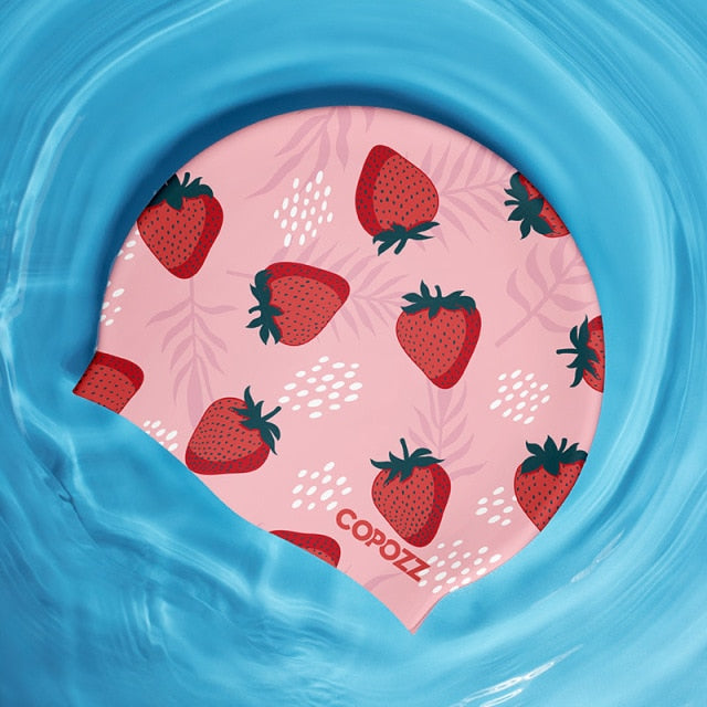 COPOZZ Unisex Swim Caps Waterproof Silicone Swimming Hat - KiwisLove