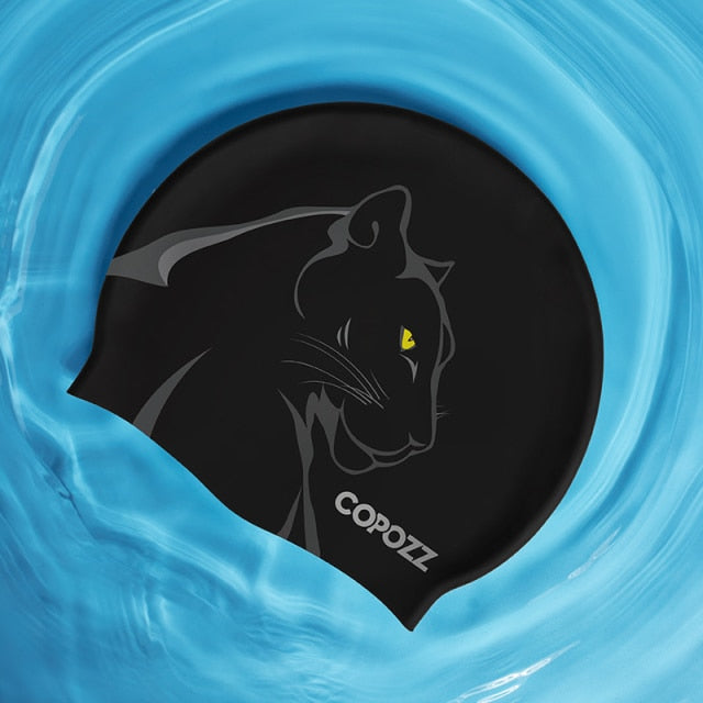 COPOZZ Unisex Swim Caps Waterproof Silicone Swimming Hat - KiwisLove