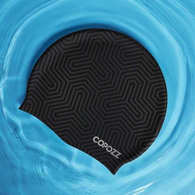COPOZZ Unisex Swim Caps Waterproof Silicone Swimming Hat - KiwisLove