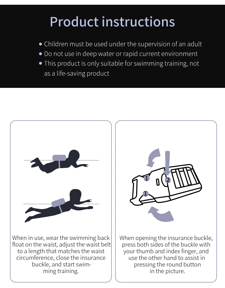 3pcs/Set Children EVA Foam Swimming Float Board  Belt Auxiliary Beginners - KiwisLove