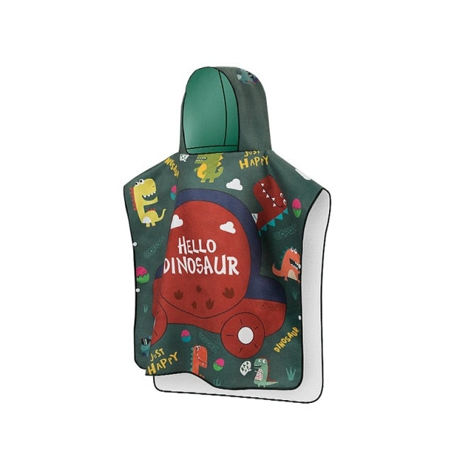 Poncho Girls Beach Towel Hooded Cloak  Microfiber Kids Bath Towel Pool Robes - KiwisLove