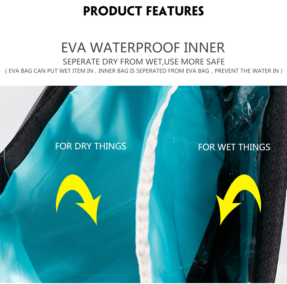 COPOZZ Backpack Large Combo Wet Dry Separation Swimming Waterproof - KiwisLove