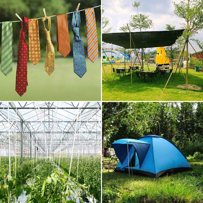 56PCS/Set 30m Transparent Stainless Steel  PVC Coated Wire Rope Cable - KiwisLove