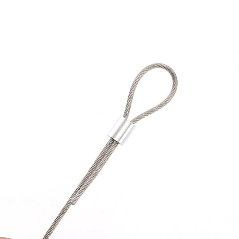 wire Rope PVC Transparent Coated Cable 304 Stainless Steel + 30pcs loops - KiwisLove