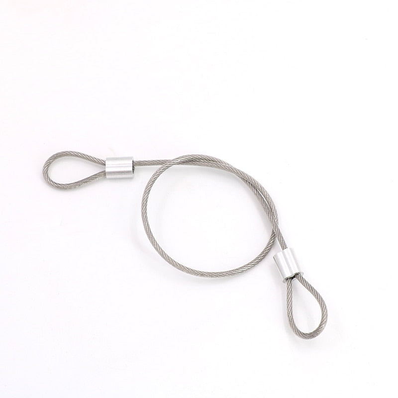 wire Rope PVC Transparent Coated Cable 304 Stainless Steel + 30pcs loops - KiwisLove