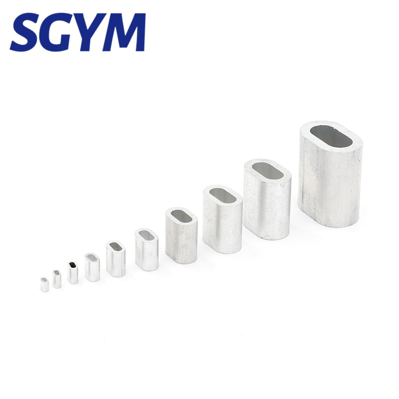 Single casing wire rope ferrule cable ties  Crimping Sleeve Oval Clip Clamp - KiwisLove