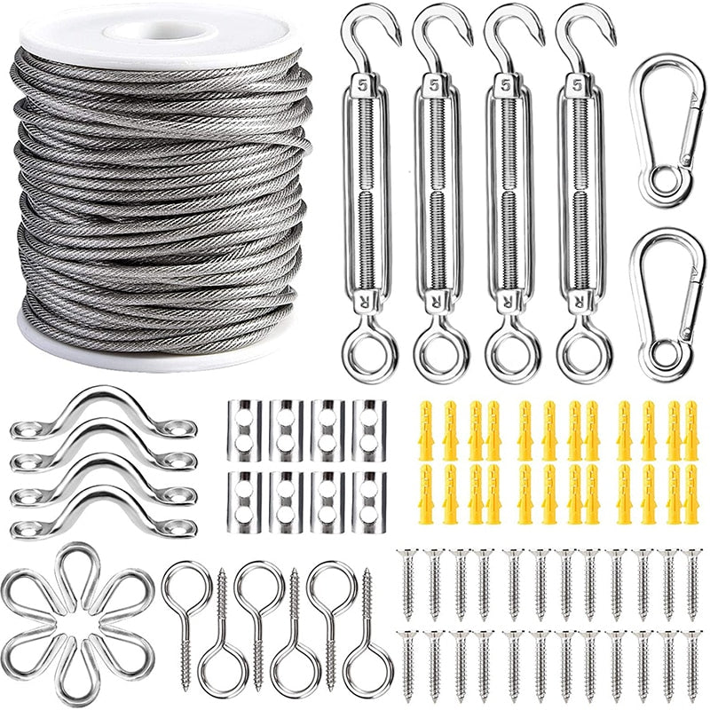 PVC Coated Flexible Wire Rope Soft Cable Transparent Stainless Steel  Kit - KiwisLove