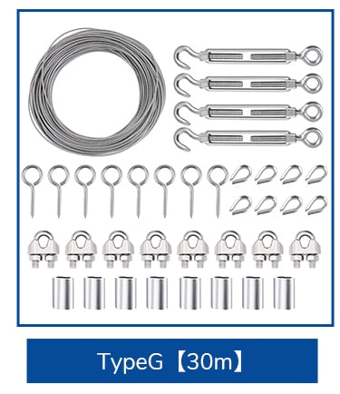 PVC Coated Flexible Wire Rope Soft Cable Transparent Stainless Steel  Kit - KiwisLove