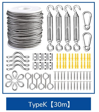 PVC Coated Flexible Wire Rope Soft Cable Transparent Stainless Steel  Kit - KiwisLove