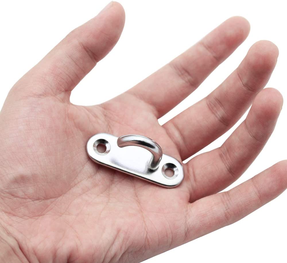 4pcs Ceiling Wall M5 Screw Mount Hook Hangers Pad Eye Straps Tie Down - KiwisLove