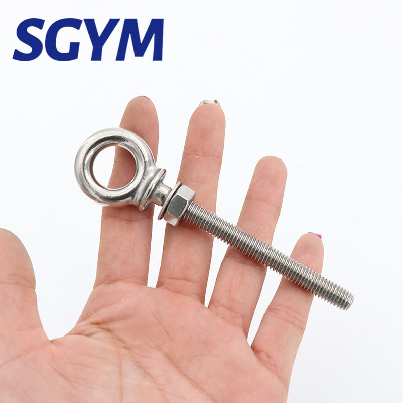 1Pcs 316 Stainless Steel Lifting Eye Bolts Eyebolts with Nuts & Washers Set - KiwisLove