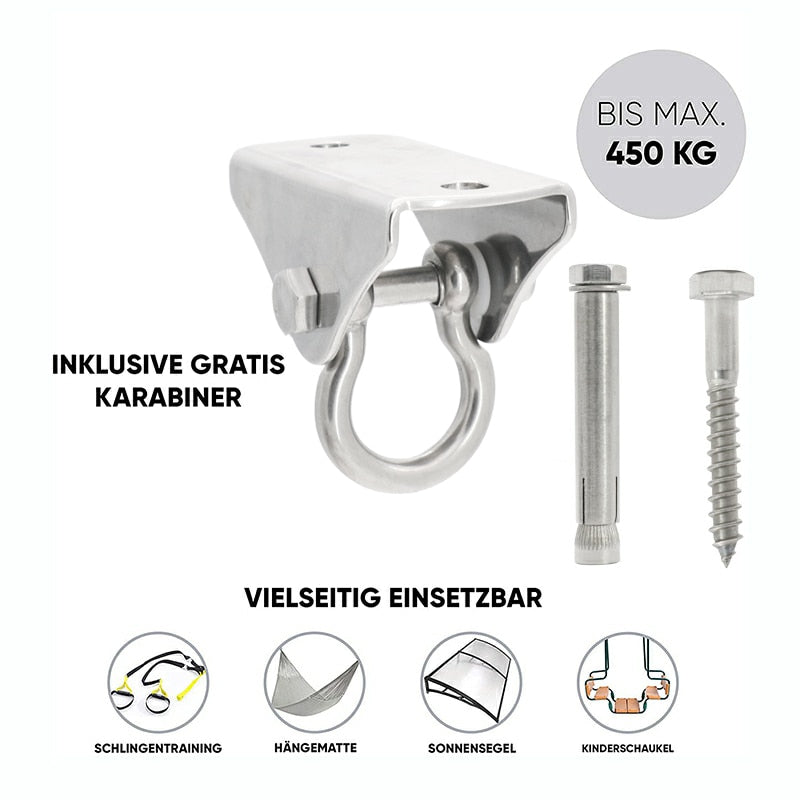 304 Stainless Steel Heavy Duty Swing Fixed Buckles Hook Hanger Set - KiwisLove