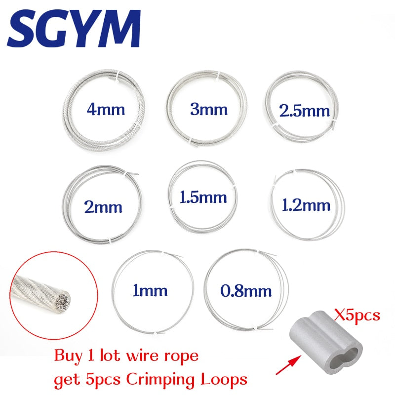 PVC Coated  304 Stainless Steel Wire Rope Soft Lifting Cable - KiwisLove